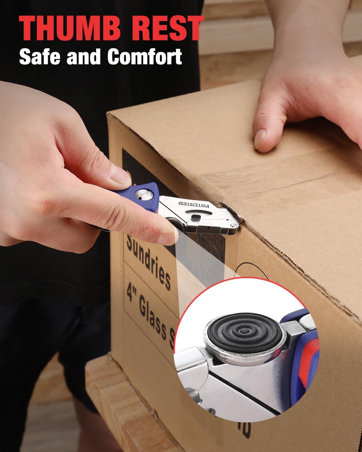 WORKPRO Folding Utility Knife Quick-Change Box Cutter 5PCS Extra Blade ...