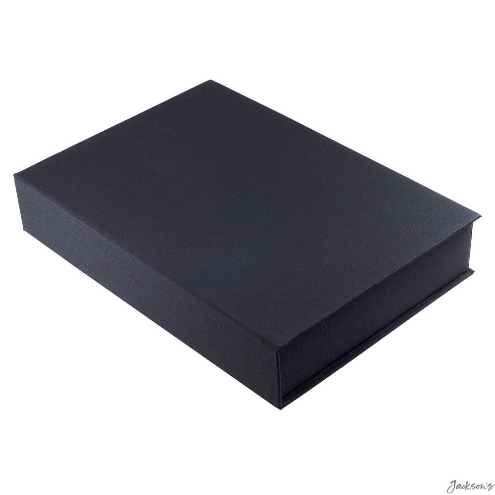 Seawhite Basic Archival Box Black Canvas Cloth A4 50mm Deep For Storage