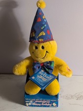 Dan Dee Animated Vintage 1990s Tickle Wiggle Happy Birthday Smiley Plush Toy NEW