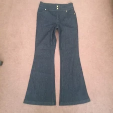  INC Women's Jeans Size 12x31 Dark Indigo Wide-Leg High-Rise Flare NWOT 