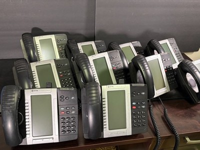 Lot of 10 Mitel 5330 Backlit IP PoE Business Office Phones ~ 2 are DECT Cordless