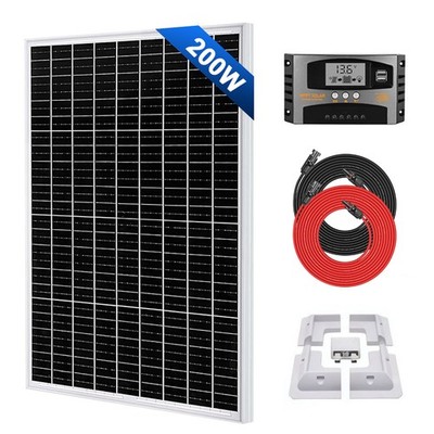 200W Mono Solarpanel Kit 12V Monokristallin Solarmodule für Outdoors Wohnwagen