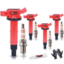 Set of 4 Ignition Coil Pack and Iridium Spark Plug for 2.4L 2002-2009 Toyota ...
