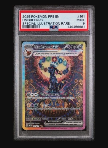 2025 Pokemon Umbreon Pre En Special Illustration Rare #161 Umbreon Ex PSA 9 MINT