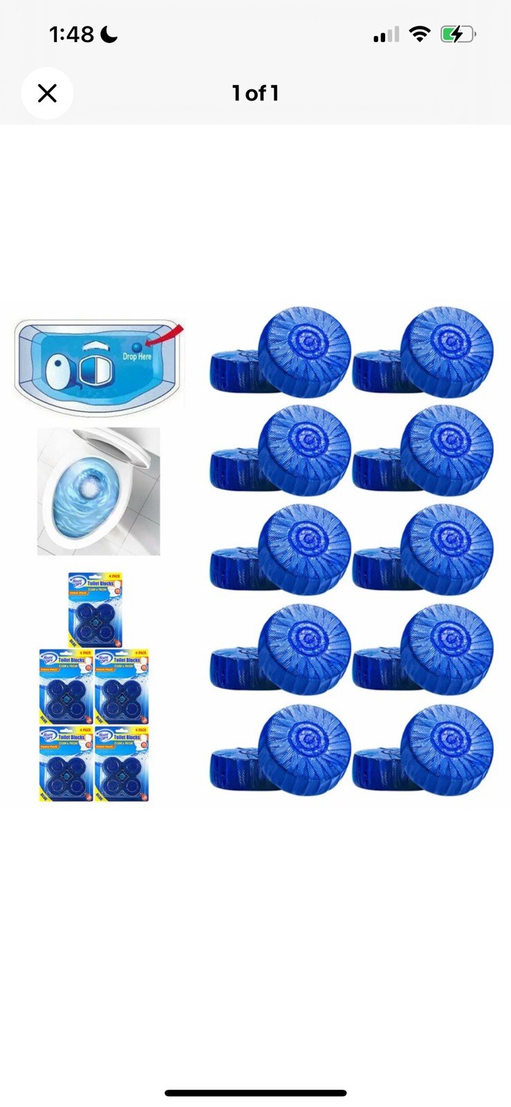 20 Automatic Bleach Toilet Cleaner Tablets for Fresh Flush