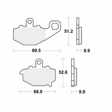New TRW Brake Pads For Kawasaki ZRX 400 E 1998-2004
