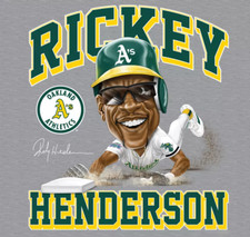 HOT NEW Rickey Henderson Signature T Shirt Si...