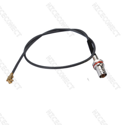 U.fl / IPX Female RA to BNC Jack Nut Bulkhead O-Ring RF Jumper 1.13mm Cable 30cm