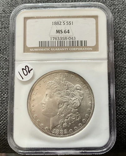 1882 S NGC MS64 - Silver Morgan Dollar $1 US Coin (102)