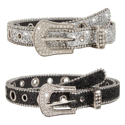 Waist Belt Glitter Crystal Sparkle Rhinestone Bling Diamante Jeans
