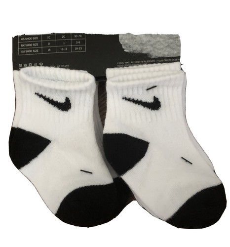 Nike Kleinkind 6 Paar Socken 6-12 & 12-24 Monate & 2-4 Jahre weiß & schwarz UNISEX - Bild 3 von 7