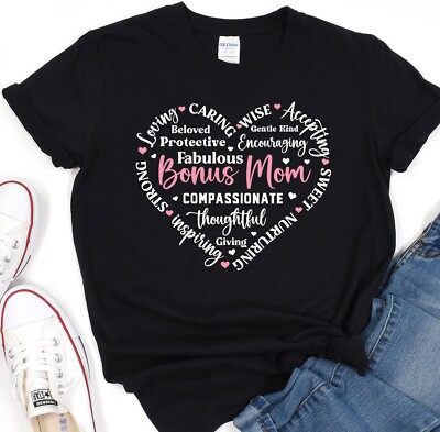 Bonus Mom Heart Shirt, Mothers Day Gift, Birthday Gift for Mom, New Mom Gift