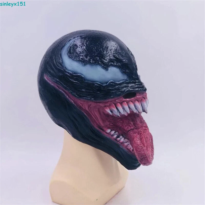 Venom Mask Full Face Head Cosplay Latex Props Halloween Party Gifts Collectibles - Image 4 of 4