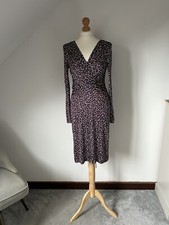 Tory Burch silk jersey, twist front dress in Red Agate Confetti print. Size S