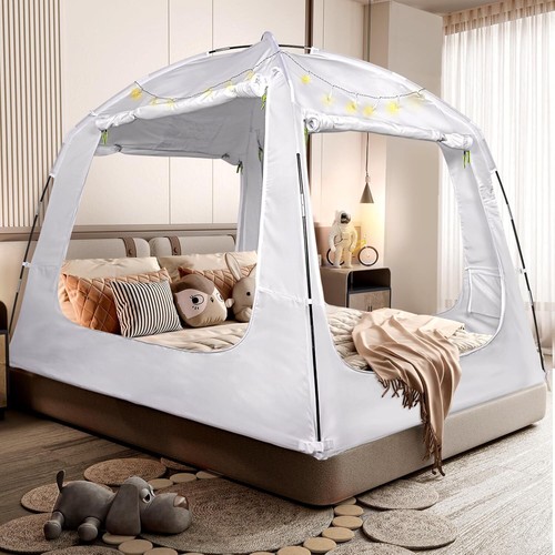 Breathable Bed Tent Canopy for Adults and Kids Light Reduction Sleep Pod with St - Picture 10 of 28