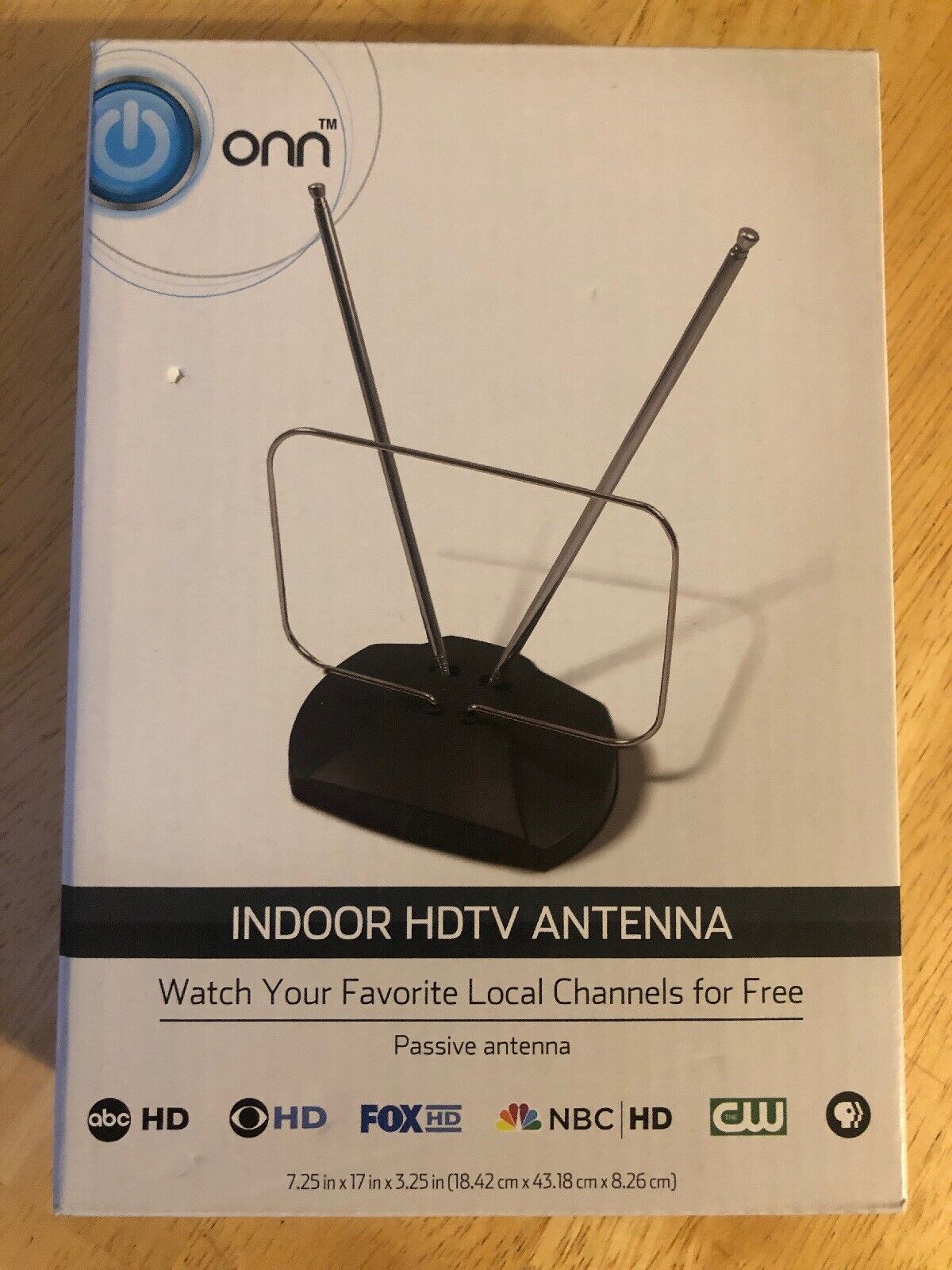 Onn Indoor Easy-Adjust HDTV Antenna, Brand New,  Free Shipping . Available Now for 12.99
