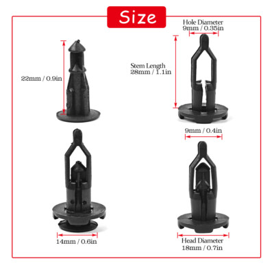 License Plate Screws Toyota 25pcs Bumper Retainer Clips For Toyota - Foto 2