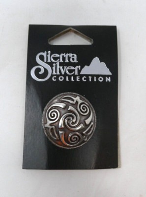 Spiral Button Concho 3/4 Inch  Tandy Leather 11330-01 Screwback  Silver Plate