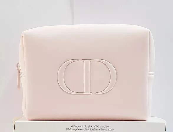 Wholesale Fashion smile design cosmetic bag pink private label