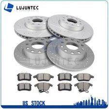 Front Rear Ceramic Pads And Rotors Brake Disc For Volkswagen Jetta 2014-2018