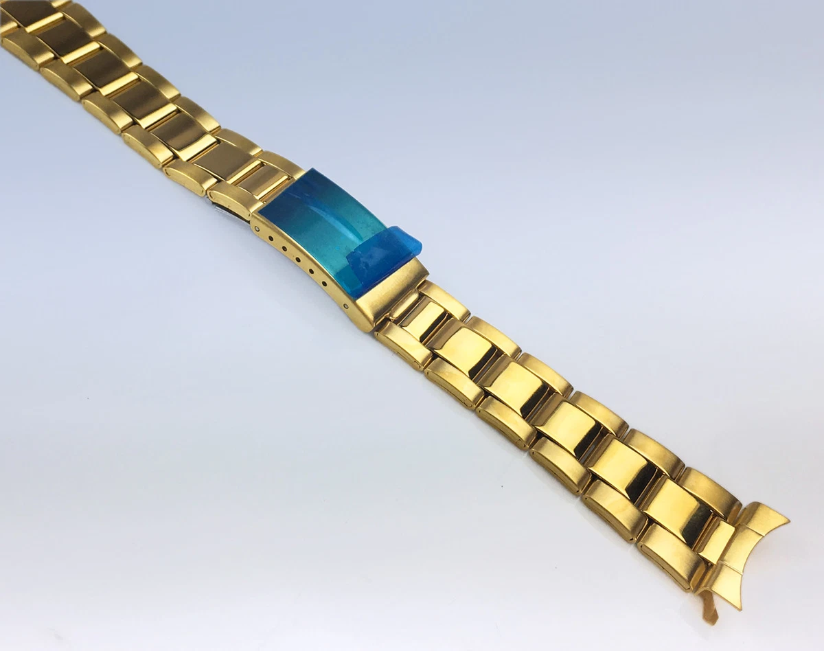 18mm 19mm 20mm Gold Tone Stainless Steel WATCH Bracelet Band w