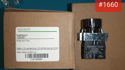 Noark   EX9PBA21 Pushbutton, Non-Illuminated, Black, 1NO, Momentary, Flush SWITC