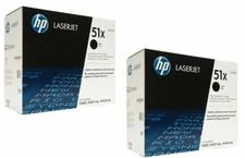 2 NEW Genuine HP 51X Laser Toner Cartridges Black Style Box OPEN BX SEALED BAG