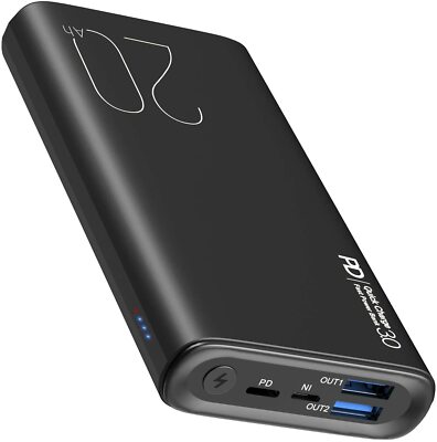 TOZO PB1 PD + QC 3.0 Fast Charger 20000mAh Ultra-High Capacity Portable Power Ba