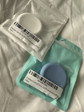 2 Cute Soft Silicone Cover Expandable Collapsible Mobile Phone Grip Blue White