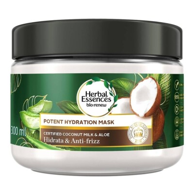 2 Herbal Essences Bio Renew Coconut Milk & Aloe Hydration Mask 300ml Mexican