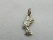 Egyptian Sterling Silver Nefertiti Pendant 1.25" #109