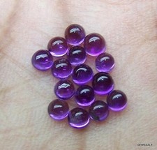  WHOLESALE NATURAL AMETHYST CABOCHON ROUND SHAPE LOOSE GEMSTONE