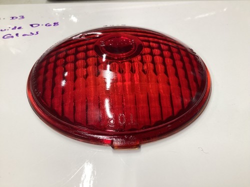 RED GUIDE D-68 light TURN SIgnaL 4-1/4” GLASS LENS Travel Trailer TRUCK Bus NOS - Picture 7 of 16
