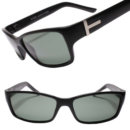 Deadstock True Vintage Bold Design Metallic Accent Rectangle Black Sunglasses - 第 1/3 張圖片