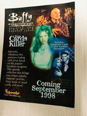  Buffy the Vampire Slayer TV series 1 cards rare ad sell sheet 1988 