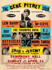 1966 Gene Pitney Tour Caravan Poster with Many Hit-Makers 14 x 11"  Photo Print