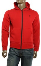New Mens Polo Ralph Lauren Double Knit Red Full Zip Hoodie Track Jacket XXL
