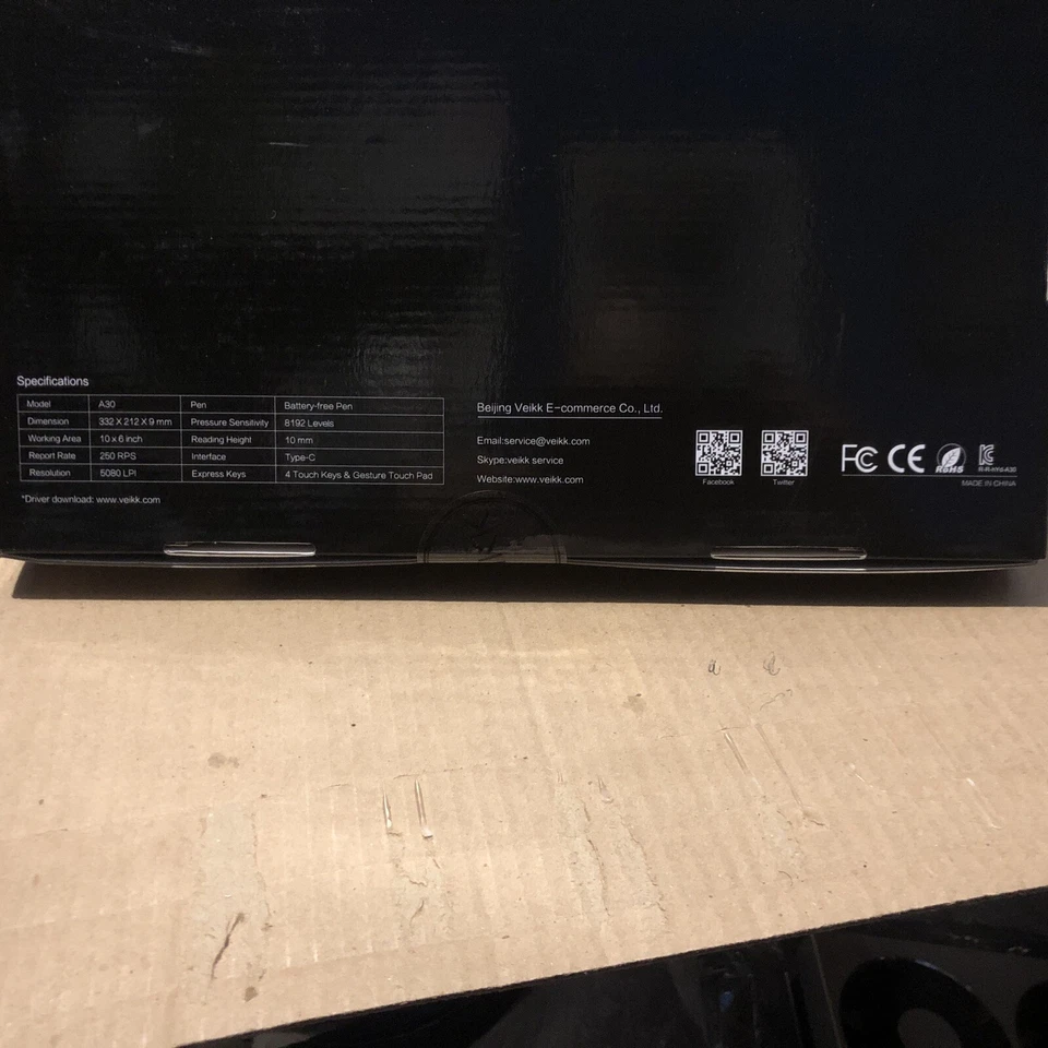 VEIKK A30 Digital Graphics Drawing Tablet 10*6 inch Pen Tablet with 8192 Levels - Image 2 of 2