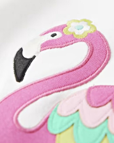 NWT Gymboree Girls Size 7 Seaside Palms Skirt Flamingo Tank Hair Clips Curlies - Picture 2 of 5