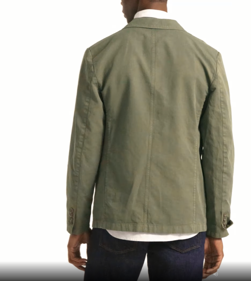 JCREW blazer olive green cotton linen chino chore suit