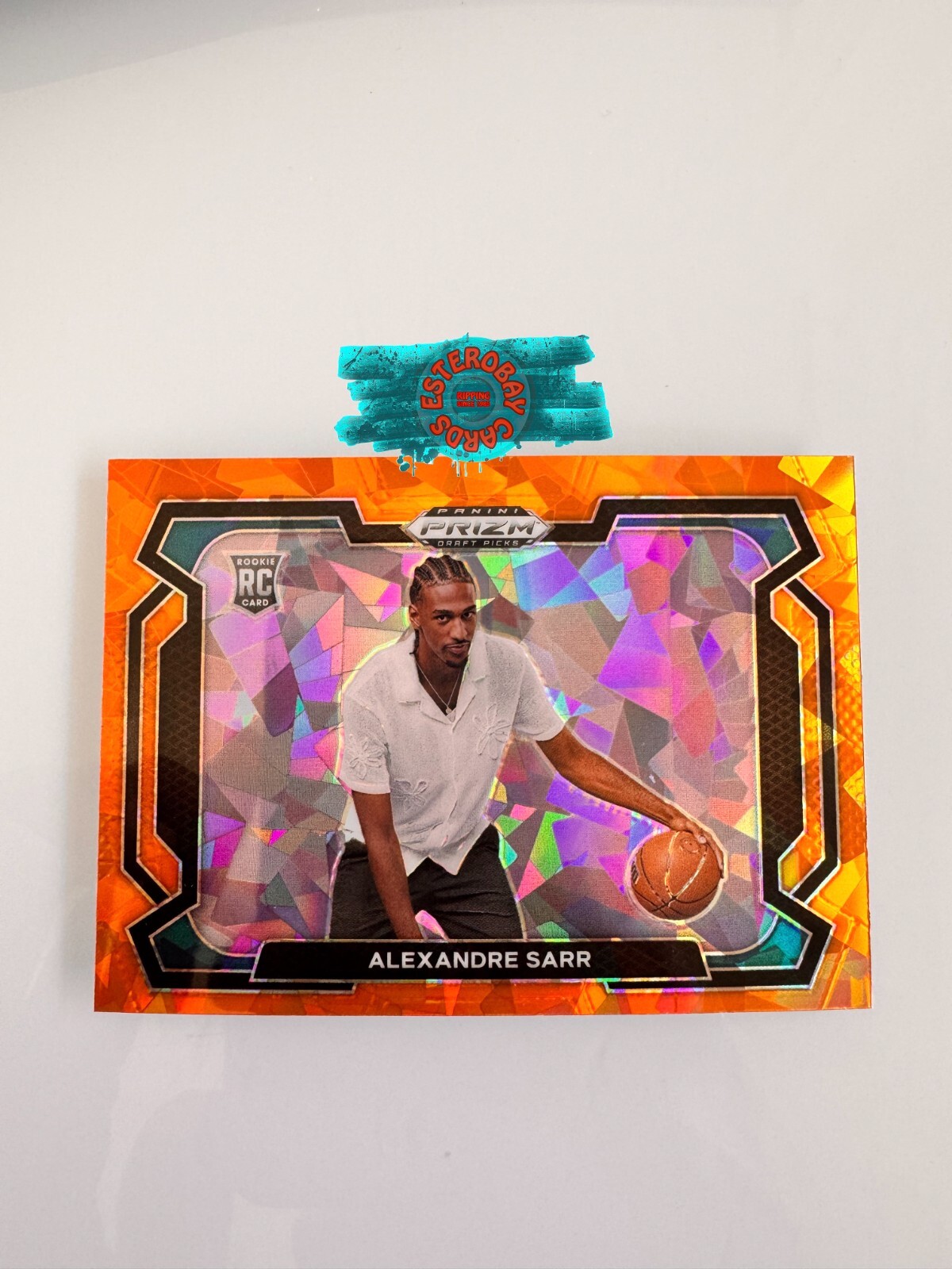2024 Prizm Draft Picks Orange Cracked Ice Prizm Alexandre Sarr RC #52