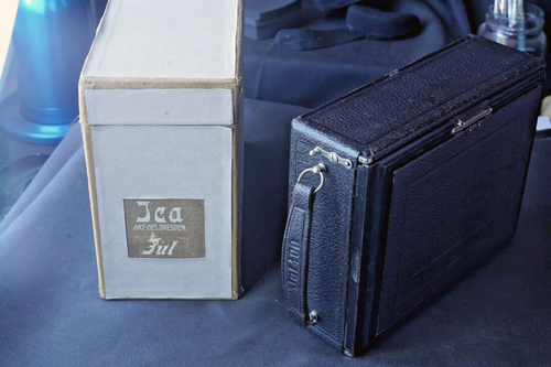 1915 Zeiss Ikon Ica Jul 13x18 Folding platten Kamera near mint triple extension - Photo 19/21