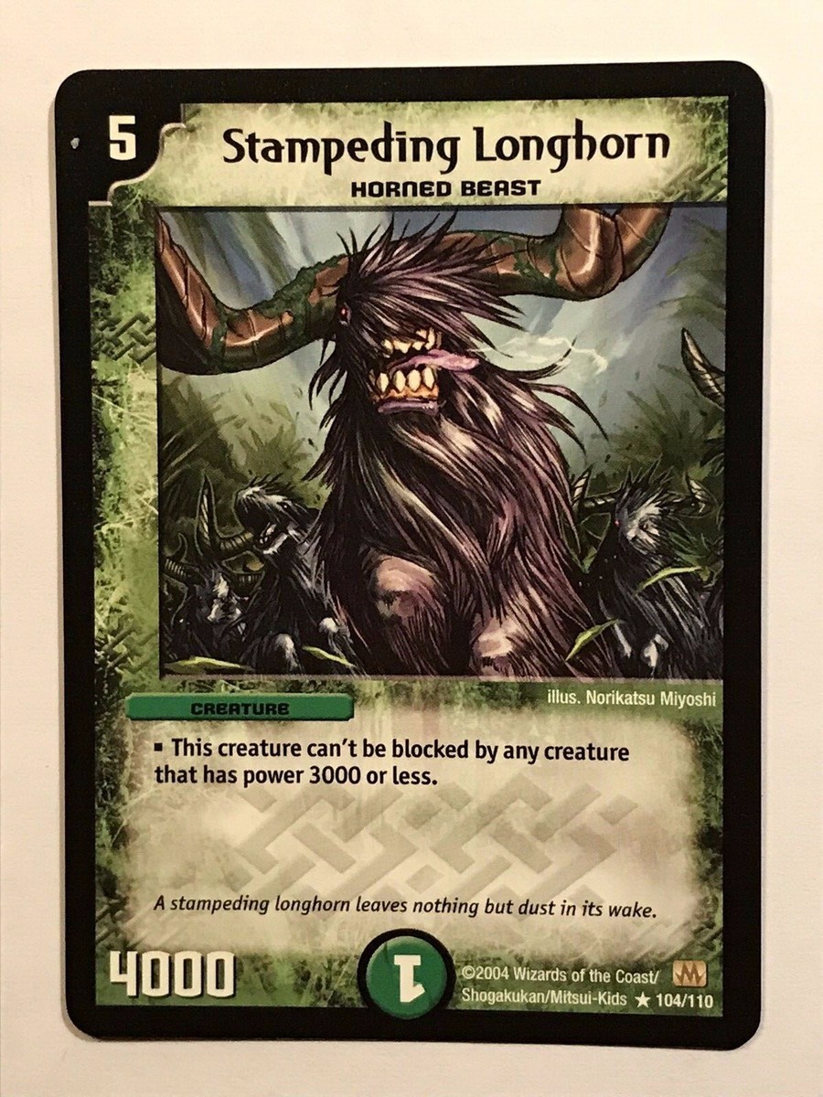 デュエルマスターズ Stampeding Longhorn 2004 Stampeding Longhorn | Duel Masters Wiki | Fandom
