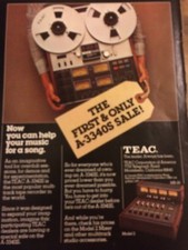 Teac Tape Recorder, Full Page Vintage Print Ad