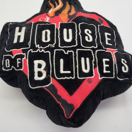House of Blues Throw Pillow Las Vegas Heart Fire Music Concert Venue Black - Picture 4 of 8