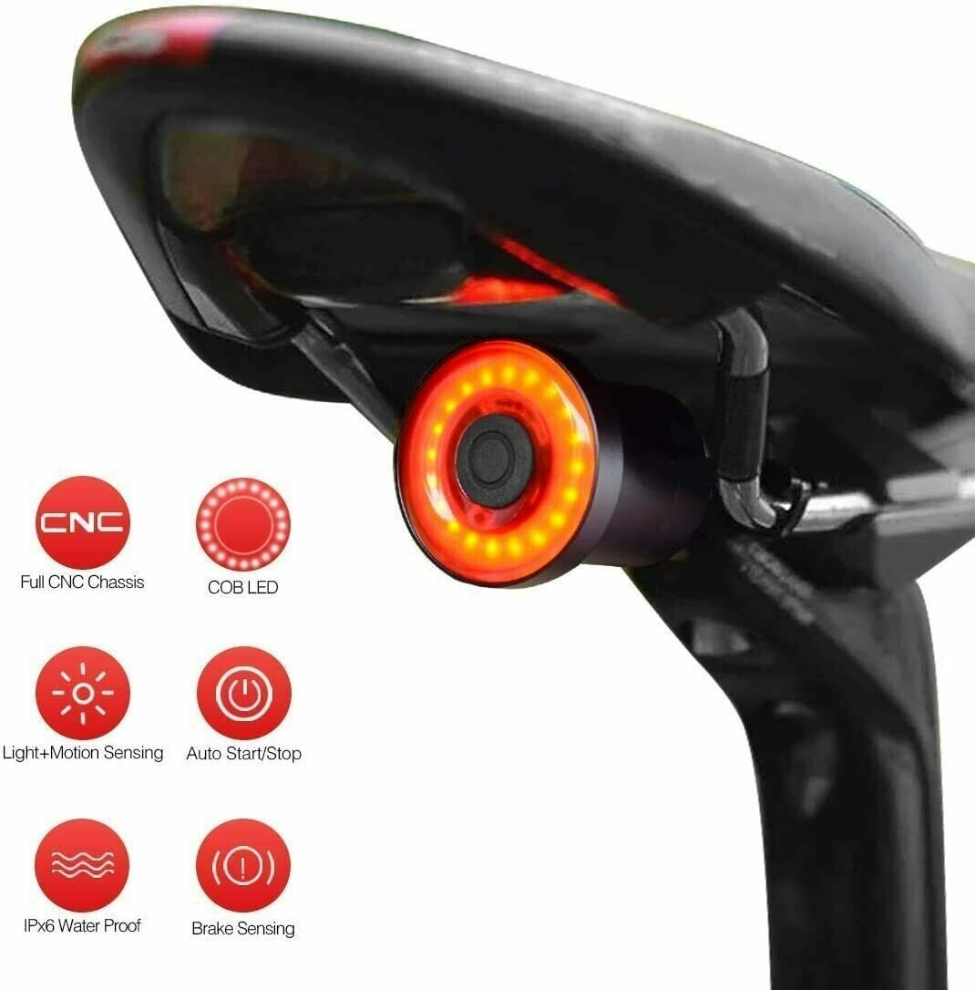 LUCE STOP FANALE posteriore bicicletta, ricaricabile, sensore di