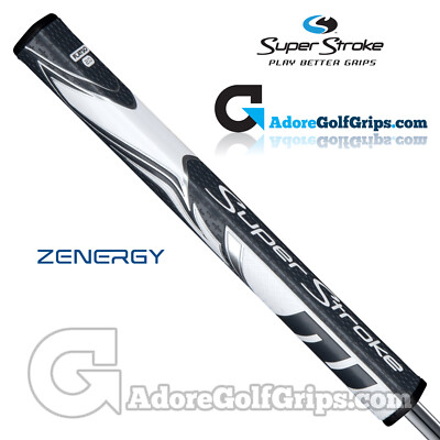 NEU 2023 - SuperStroke ZENERGY Flatso 2.0 Puttergriff - Grau / Weiß + Tape