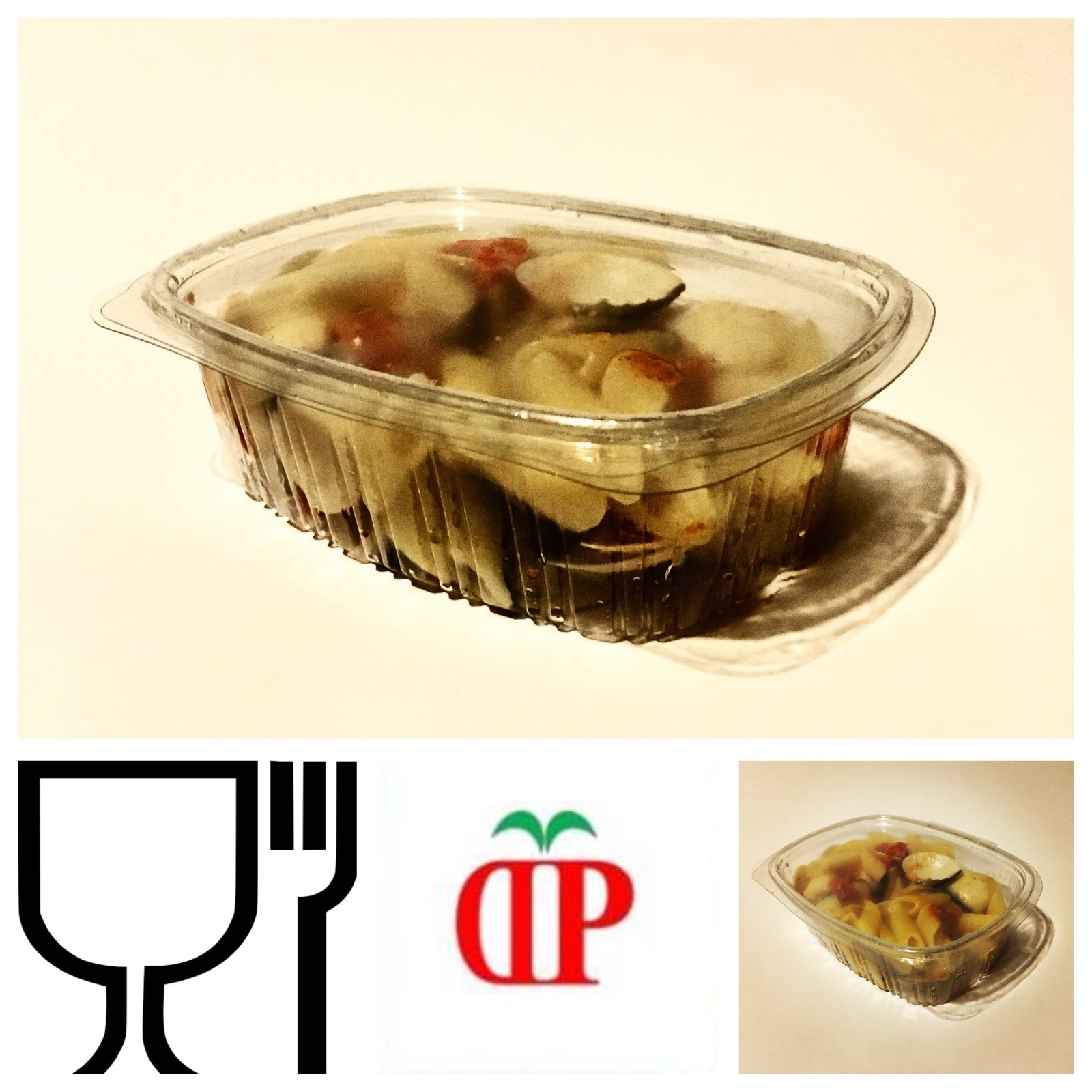 Set 100 Vaschette Gastronomia 500cc PET 138x118x60 Chiusura Ermetica