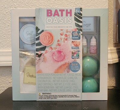 Bath Oasis, DIY Salt Scrub, Salt Petals & Bath bomb Kit, For Kids, Gift Idea