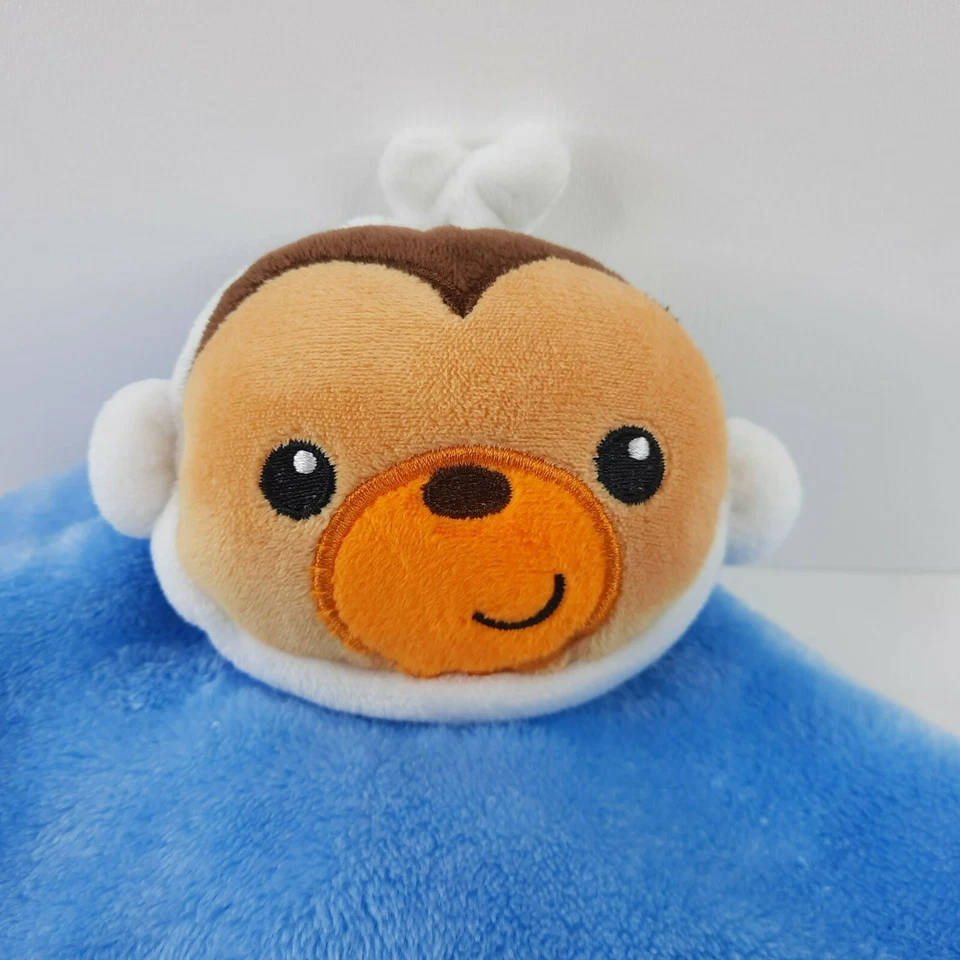 Cobertor de segurança Fisher Price Mon Cheri bebê macaco azul amoroso 12" pelúcia - Imagem 2 de 4